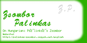 zsombor palinkas business card